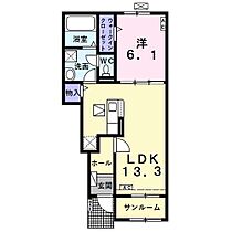 フィオーレ笠木　A 105 ｜ 岐阜県大垣市笠木町338-1（賃貸アパート1LDK・1階・50.01㎡） その2