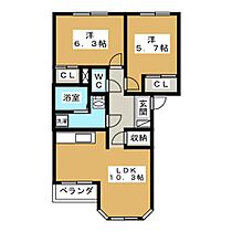 グリーンパーク  ｜ 岐阜県不破郡垂井町（賃貸アパート2LDK・2階・51.23㎡） その2