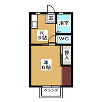 サンシティ牧野  ｜ 岐阜県大垣市牧野町３丁目（賃貸アパート1K・1階・21.45㎡） その2