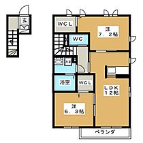 リバティ東神田  ｜ 岐阜県不破郡垂井町東神田１丁目（賃貸アパート2LDK・2階・68.48㎡） その2