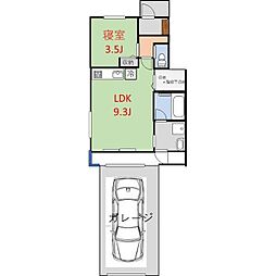 CARIN 1LDKの間取図画像