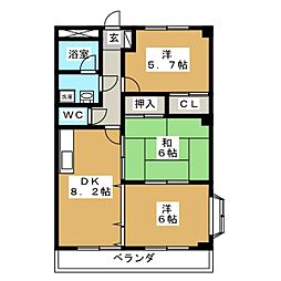 エスペランツァ 3DKの間取図画像