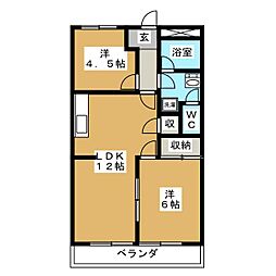 エクセレンスリブ 2LDKの間取図画像