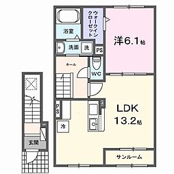 グランスクエア 1LDKの間取図画像