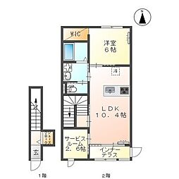 ベルメゾン笠縫の里 1SLDKの間取図画像