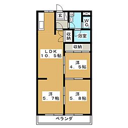 グラン・パレス 3LDKの間取図画像