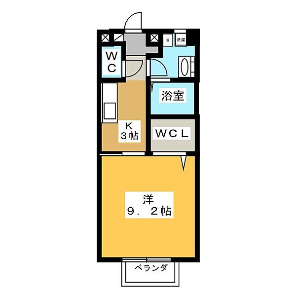 Plumeceヒロ　B ｜岐阜県各務原市那加新加納町(賃貸マンション1K・2階・30.94㎡)の写真 その2