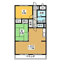 クレスト21　Ｎ棟  ｜ 岐阜県各務原市鵜沼古市場町４丁目（賃貸マンション2LDK・3階・62.37㎡） その2