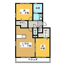 アザレ蘇原　F  ｜ 岐阜県各務原市蘇原花園町３丁目（賃貸アパート2LDK・2階・58.37㎡） その2