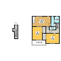 ヒルズ東島  ｜ 岐阜県各務原市蘇原東島町１丁目（賃貸アパート2LDK・2階・53.70㎡） その2