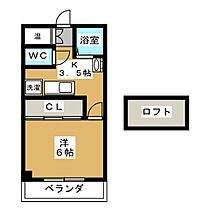 ＹＡＳＵＲＡＧＩ  ｜ 岐阜県各務原市蘇原六軒町３丁目（賃貸マンション1K・2階・25.92㎡） その2