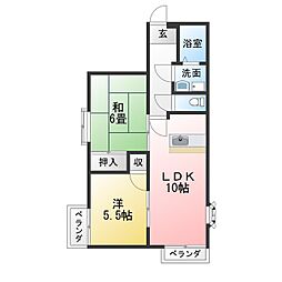エルセラヴィ 2LDKの間取図画像