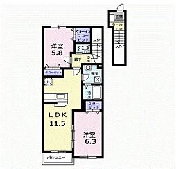 間取図画像 2LDK