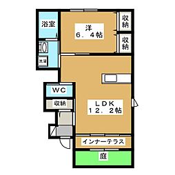 サンフィット3 1LDKの間取図画像