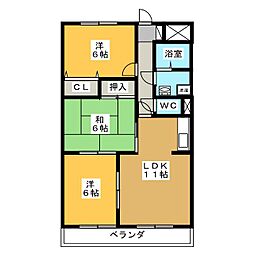 クレスト21南館 3LDKの間取図画像
