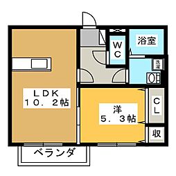 フィレンツェ 1LDKの間取図画像