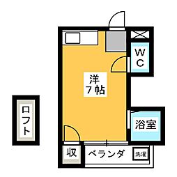 AYA ワンルームの間取図画像