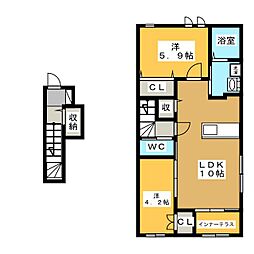 ディアマンテ 2LDKの間取図画像
