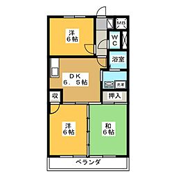 サンシャインサカエ 3DKの間取図画像