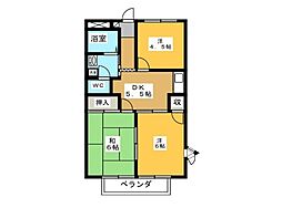 熊沢コーポ 3DKの間取図画像