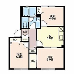サン・ディアス 3Kの間取図画像
