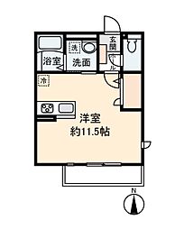 Le.Lian.sakura・桜(ル・リアン・サクラ) ワンルームの間取図画像