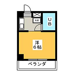 楽天地マンション ワンルームの間取図画像