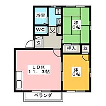 モンシャトー可児Ｃ  ｜ 岐阜県可児市下恵土（賃貸アパート2LDK・2階・49.20㎡） その2