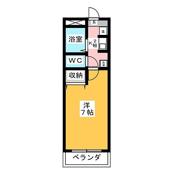 サンフラワー ｜岐阜県可児市広見６丁目(賃貸マンション1K・3階・22.30㎡)の写真 その2