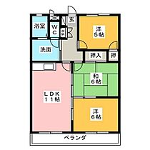 ハイツ杉松  ｜ 岐阜県可児市下恵土（賃貸マンション3LDK・3階・59.45㎡） その2