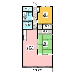サンヴィレッジ 2LDKの間取図画像