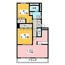フォレスト青山 2LDKの間取図画像