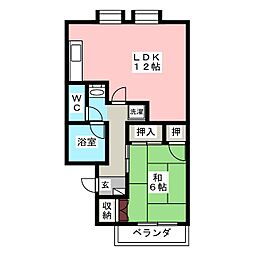 TDマンションポウロウニア 1LDKの間取図画像
