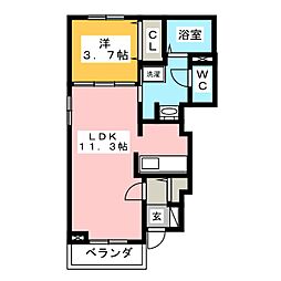 フェリーチェ1 1LDKの間取図画像