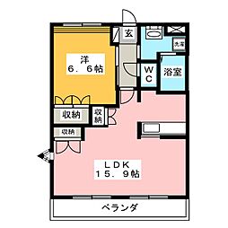 ルミナス・ハイツ 1LDKの間取図画像