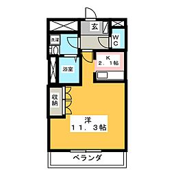 花林 ワンルームの間取図画像