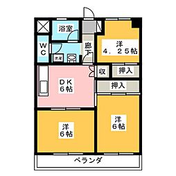 大惠ハイツ 3DKの間取図画像
