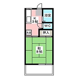 シンシアT,sC 1Kの間取図画像