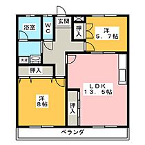 シティーハウス平成  ｜ 岐阜県本巣郡北方町平成１丁目（賃貸マンション2LDK・2階・65.61㎡） その2