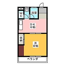 スカイハイツ  ｜ 岐阜県瑞穂市穂積（賃貸マンション1DK・5階・34.21㎡） その2