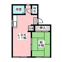 アトゥレ井上  ｜ 岐阜県本巣郡北方町曲路２丁目（賃貸アパート1LDK・1階・36.64㎡） その2