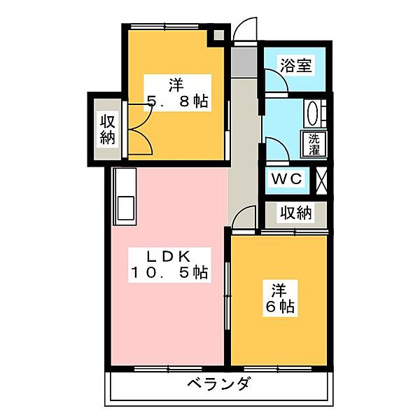 豊田ビル ｜岐阜県本巣郡北方町高屋太子３丁目(賃貸マンション2LDK・4階・43.25㎡)の写真 その2