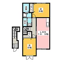 ペイサージュＡ  ｜ 岐阜県瑞穂市田之上（賃貸アパート2LDK・2階・57.02㎡） その2