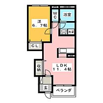 サンシャイン19　Ａ  ｜ 岐阜県瑞穂市十九条（賃貸アパート1LDK・1階・44.62㎡） その2