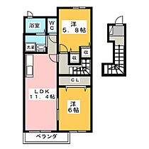 ブライトネス　エスティ　Ａ  ｜ 岐阜県瑞穂市牛牧（賃貸アパート2LDK・2階・55.81㎡） その2