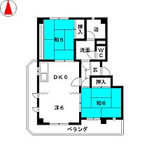 プリンセス高屋  ｜ 岐阜県本巣郡北方町高屋白木３丁目（賃貸マンション2LDK・3階・56.63㎡） その2