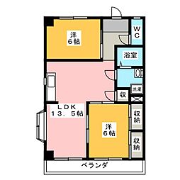 スマートタウン瑞穂 2LDKの間取図画像