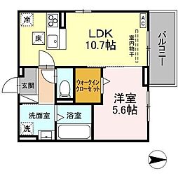 Salud primero穂積 1LDKの間取図画像