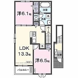 プリムラI 2LDKの間取図画像