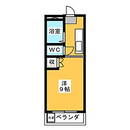 ラフェニーチェ ワンルームの間取図画像